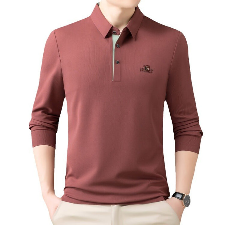 Herren hochwertiges Langarm Poloshirt mit feuchtigkeitsregulierendem Material und elegantem Kragen Echoarchiv