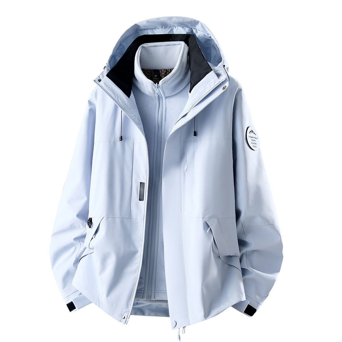 Damen Dreiteilige wasserdichte Outdoorjacke mit abnehmbarem Fleece-Innenlayer Echoarchiv