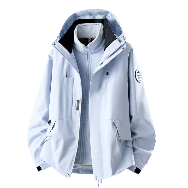 Damen Dreiteilige wasserdichte Outdoorjacke mit abnehmbarem Fleece-Innenlayer Echoarchiv