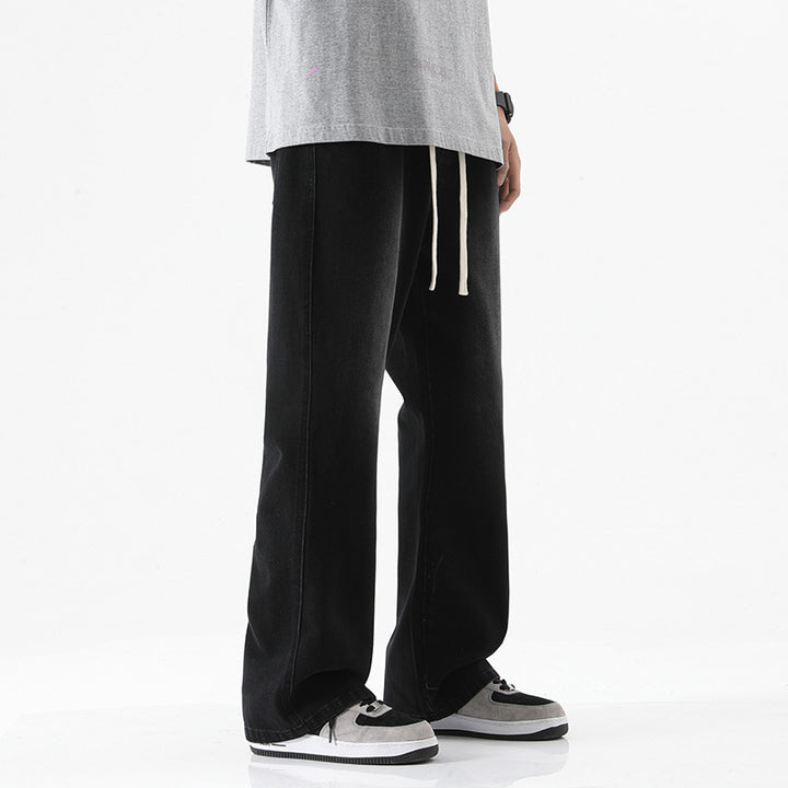 Herren Bodenlange Stonewashed Baggy-Jeans mit extra weitem Bein und tiefem Schritt Echo Archiv
