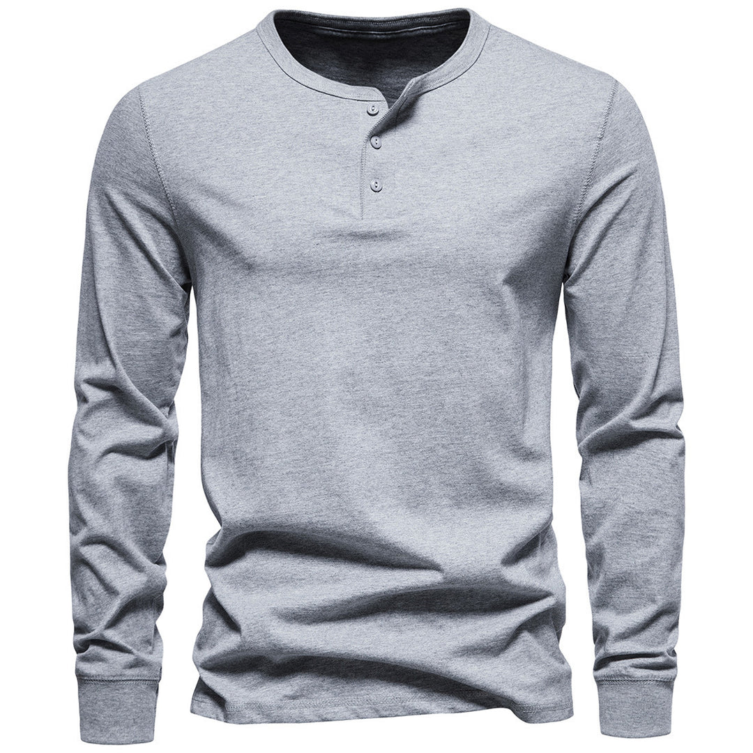 Herren Langarm-Henley-Shirt mit Knopfleiste und hohem Tragekomfort Echoarchiv
