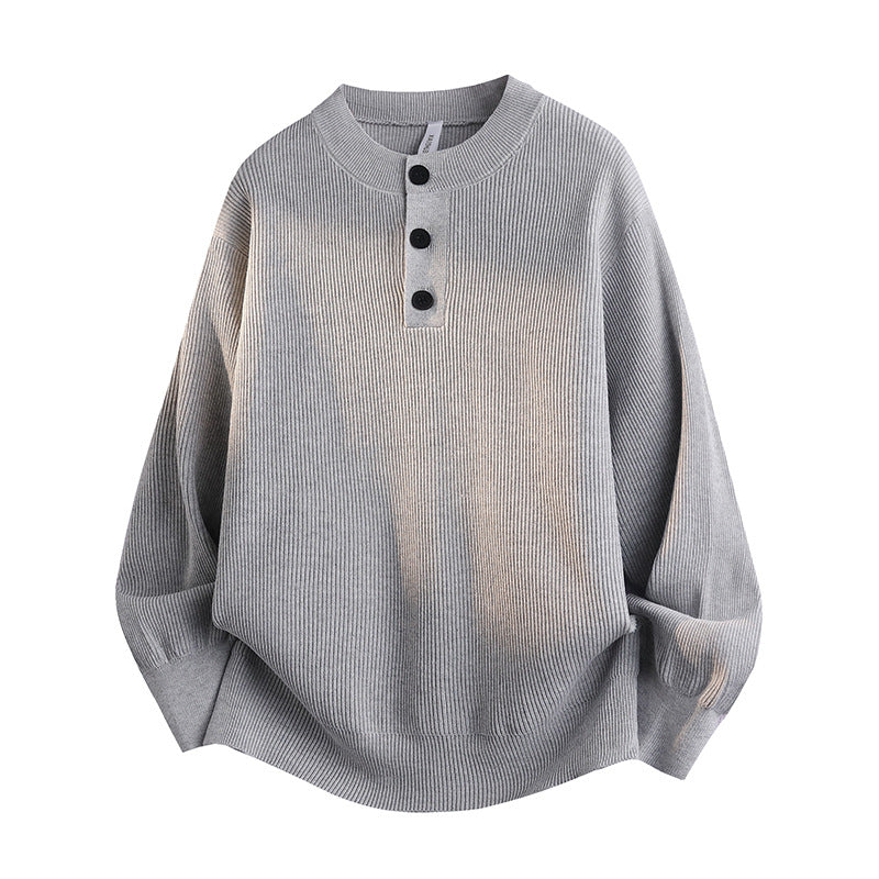 Damen Lässige Pullover mit Knopfleiste – Mavelle