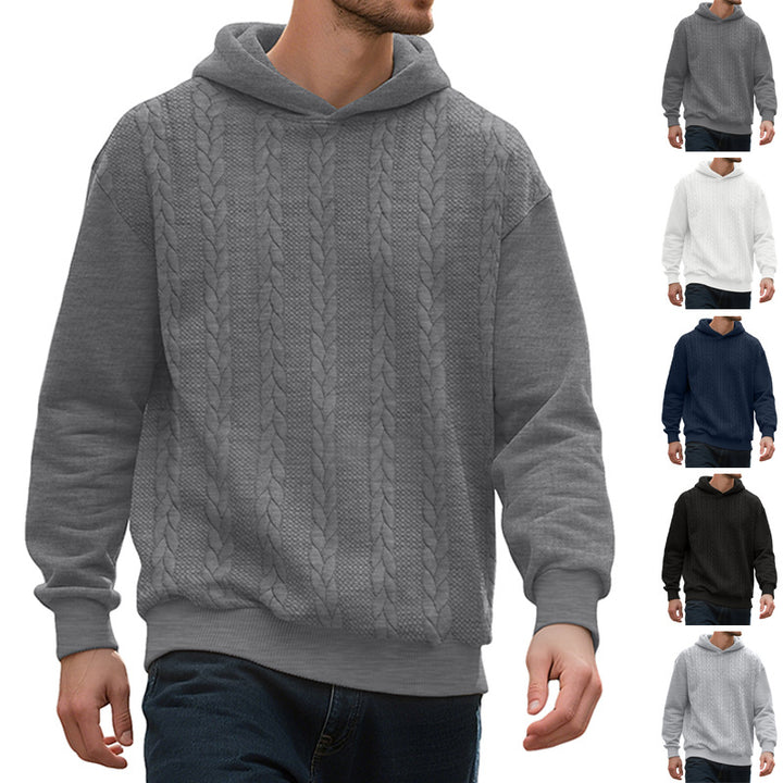 Herren Kapuzensweater mit innovativer Strickstruktur Echoarchiv