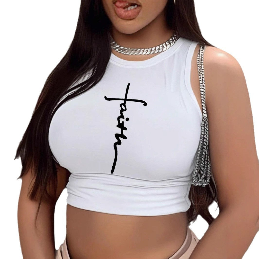 Damen Crop-Top mit einzigartigem Design und modischem Schriftzug Echo Archiv