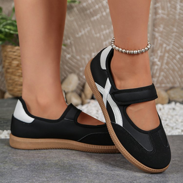 Damen Mary-Jane-Sneaker mit Klettverschluss und gepolstertem Komfortfußbett – Névara