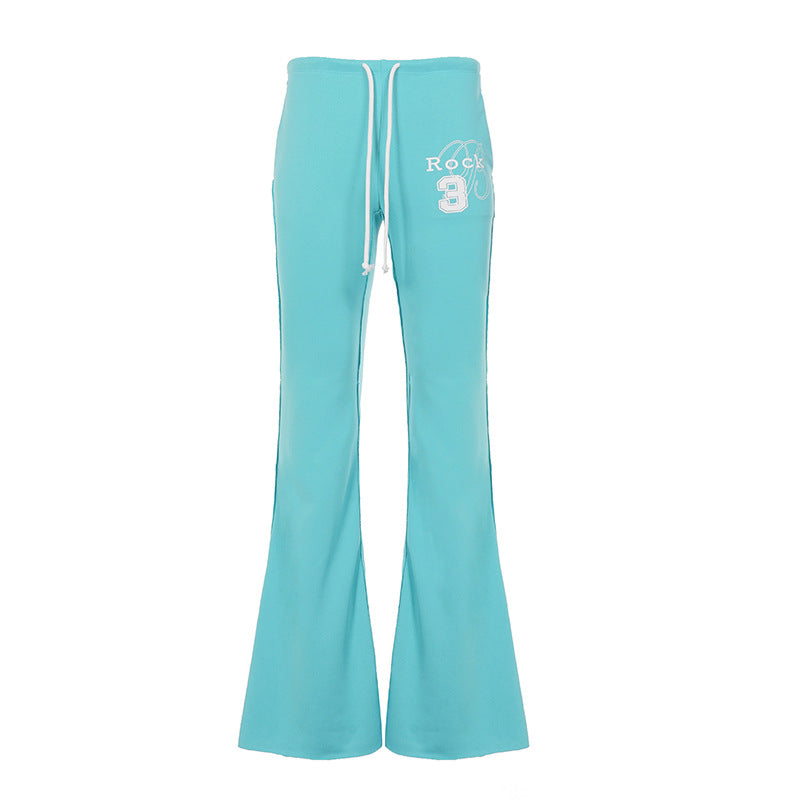 Damen nan ausgestellte Sweatpants mit extra weitem Schlag, elastischem Bund und Kordelzug Echo Archiv