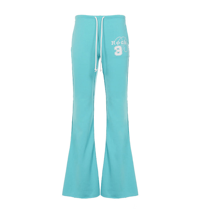 Damen nan ausgestellte Sweatpants mit extra weitem Schlag, elastischem Bund und Kordelzug Echo Archiv