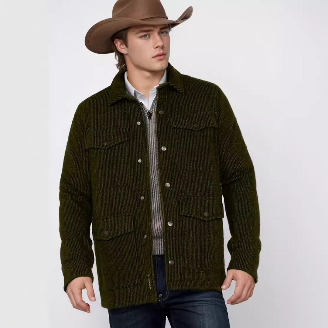 Herren klassische Baumwolljacke mit Taschen Echoarchiv