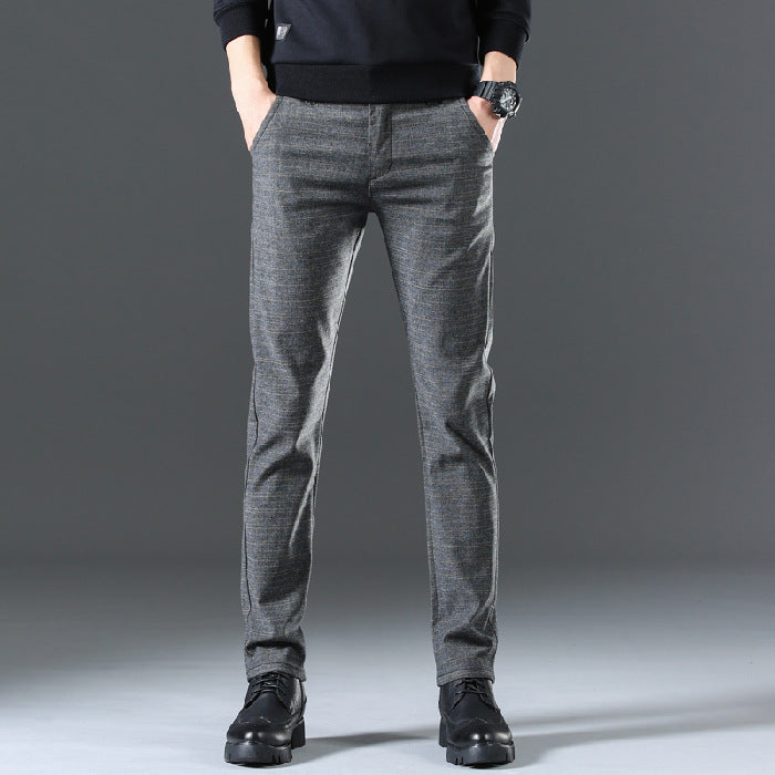 Herren moderne Chinohose mit elastischem Bund und seitlichen Taschen Echoarchiv