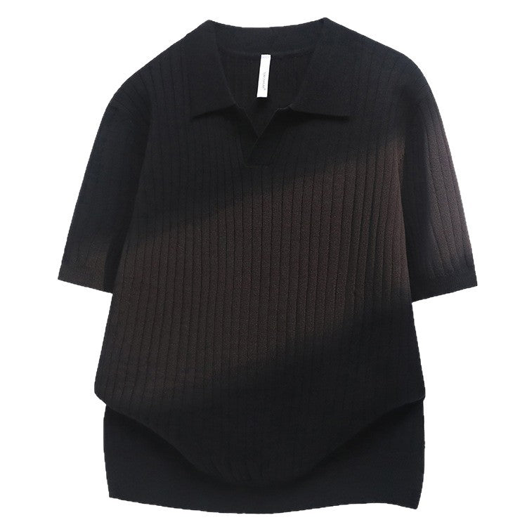 Damen Elegantes Kurzarm-Strickpoloshirt Echo Archiv