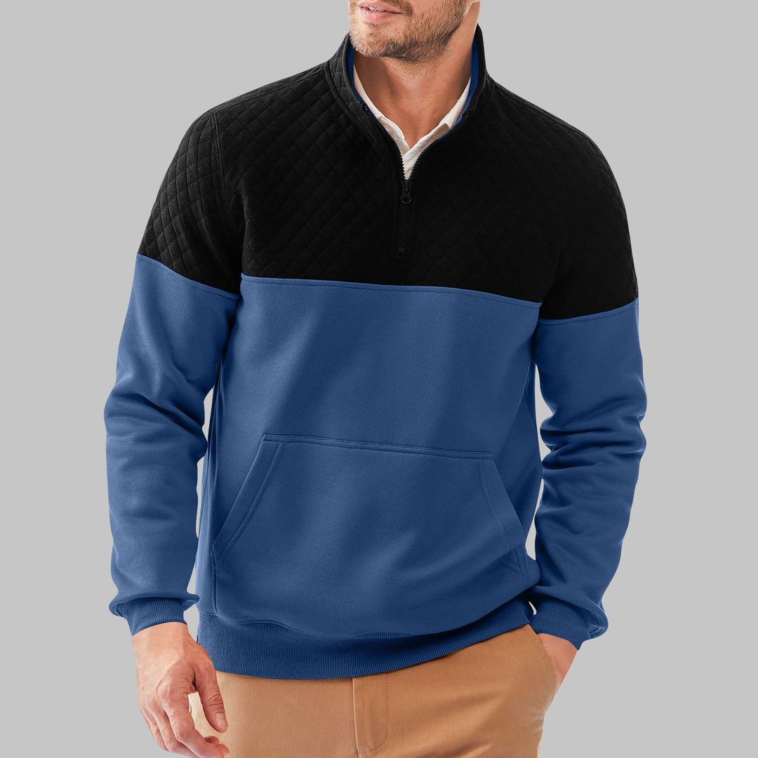 Herren gemütlicher Fleece-Pullover mit Stehkragen Echoarchiv