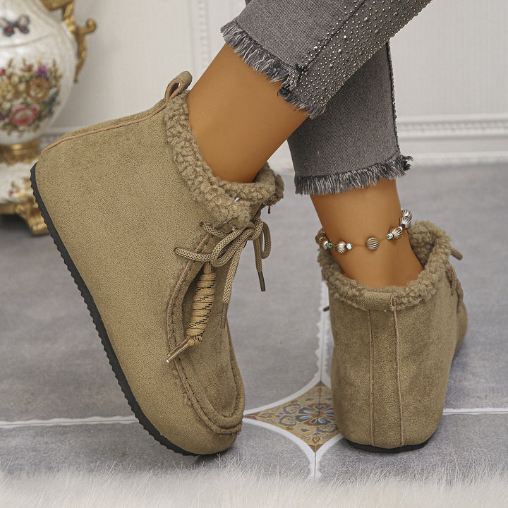 Damen Gefütterte Ankle-Boots im Mokassinstil mit Teddyfutter und profilierter Gummisohle Echo Archiv