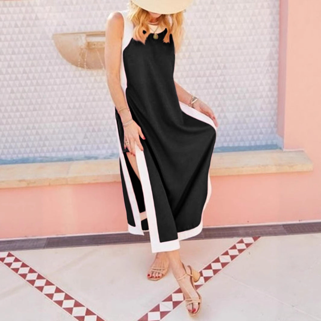 Damen Elegantes Maxikleid mit seitlichen Schlitzen und lässigem Design Echo Archiv