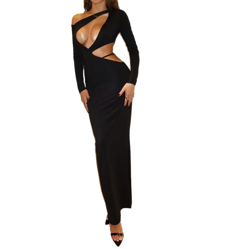 Damen Figurbetontes Cut-Out Maxikleid Echo Archiv