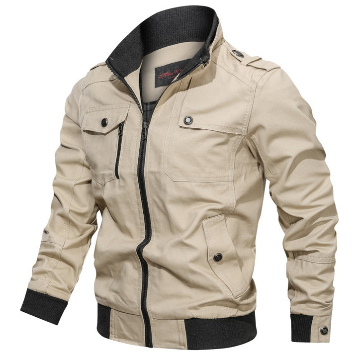 Herren nan robuste Field-Bomberjacke mit Reißverschluss, Schulterklappen und mehreren funktionalen Taschen Echo Archiv