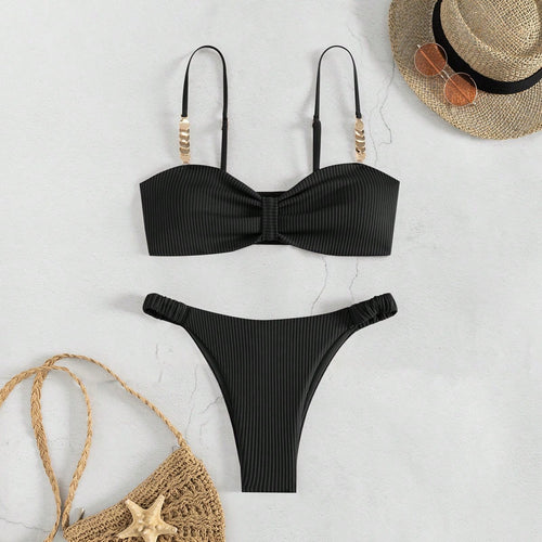 Damen Bustier-Bikini mit elegantem Schleifen-Design und modischen Akzenten Echo Archiv