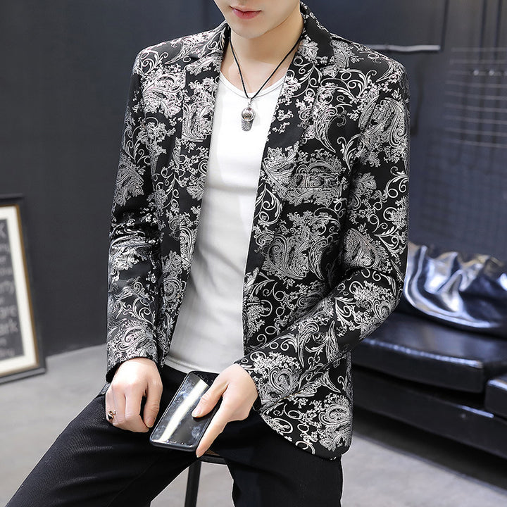Herren eleganter Blazer mit luxuriösem Jacquard-Muster Echoarchiv