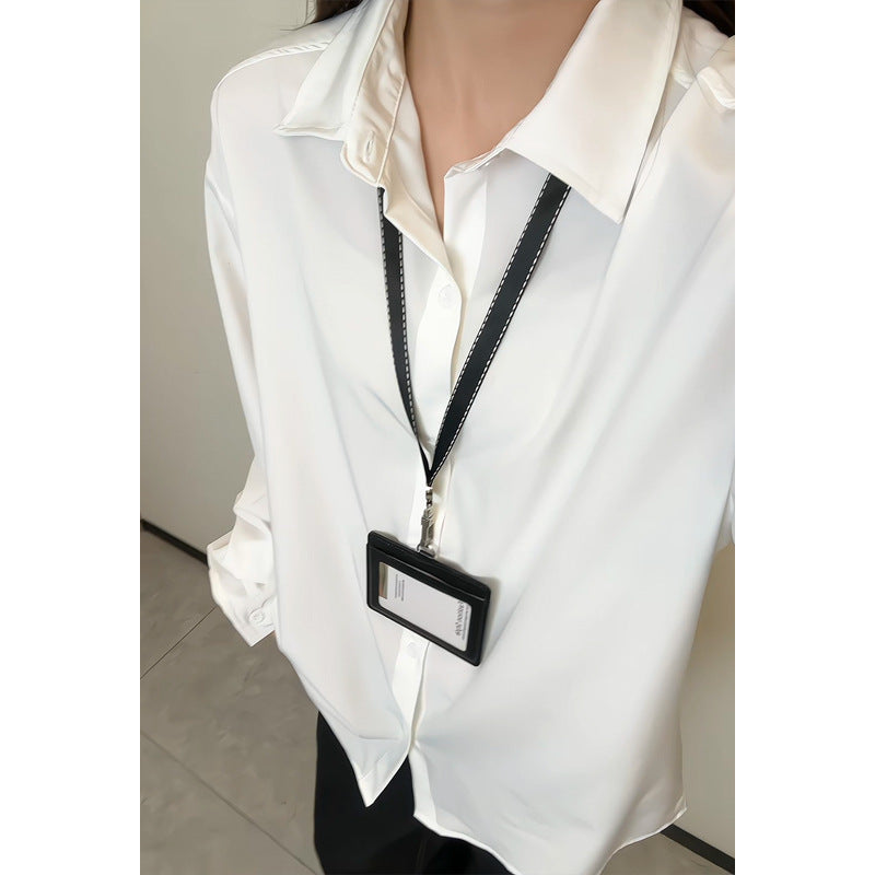 Damen Elegante und luftige Bluse mit Stehkragen Echo Archiv