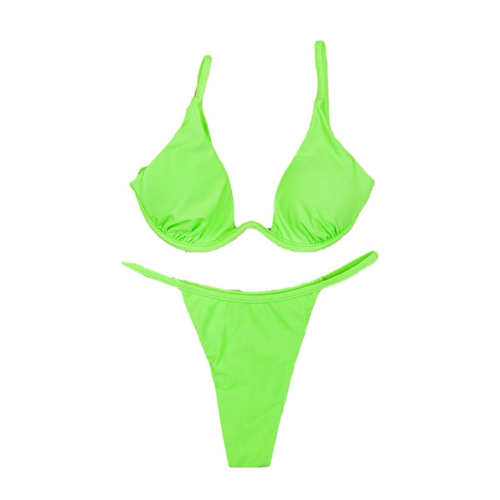 Damen Triangel-Bikini mit schimmerndem Oberteil und verstellbaren Trägern Echo Archiv