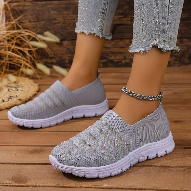 Damen nan gestrickte Slipper Sneaker mit elastischem Einstieg und leichter Komfortsohle Echo Archiv