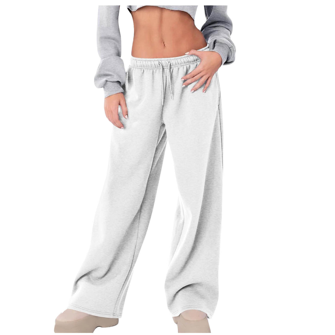Damen weite High-Waist Relaxhose mit Kordelzug und verdeckten Seitentaschen – Avélisse