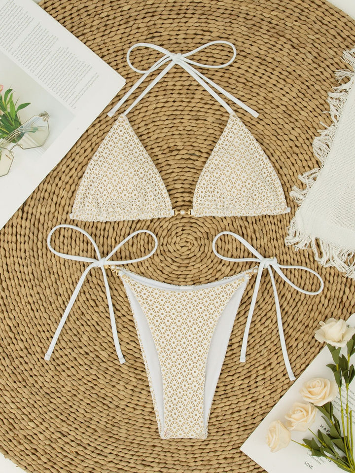 Damen Triangel-Bikini mit breiten Bindebändern Echo Archiv