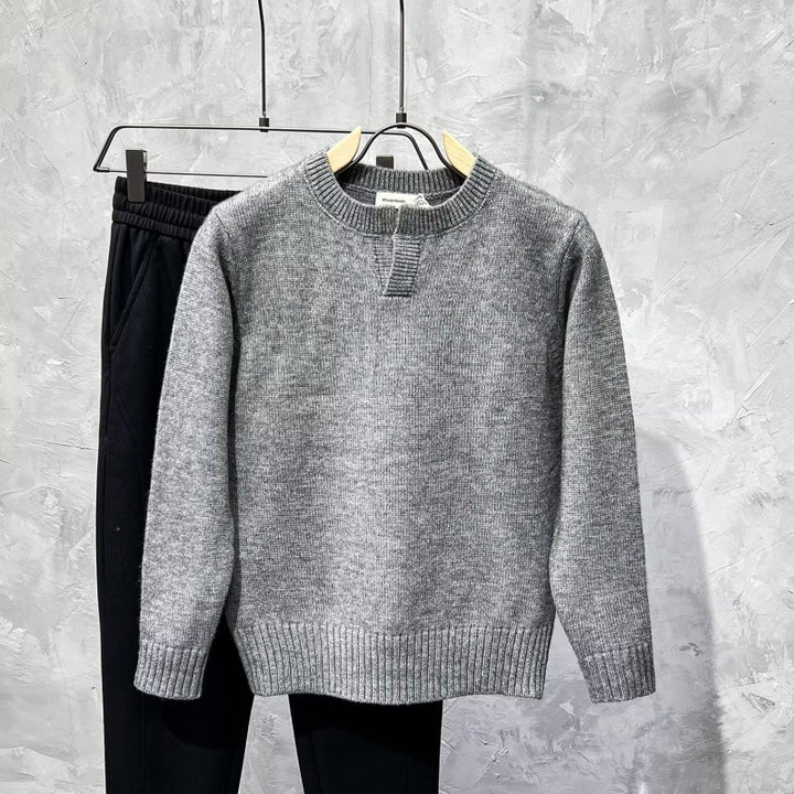 Damen Gemütlicher Strickpullover mit Kragen – Mavelle