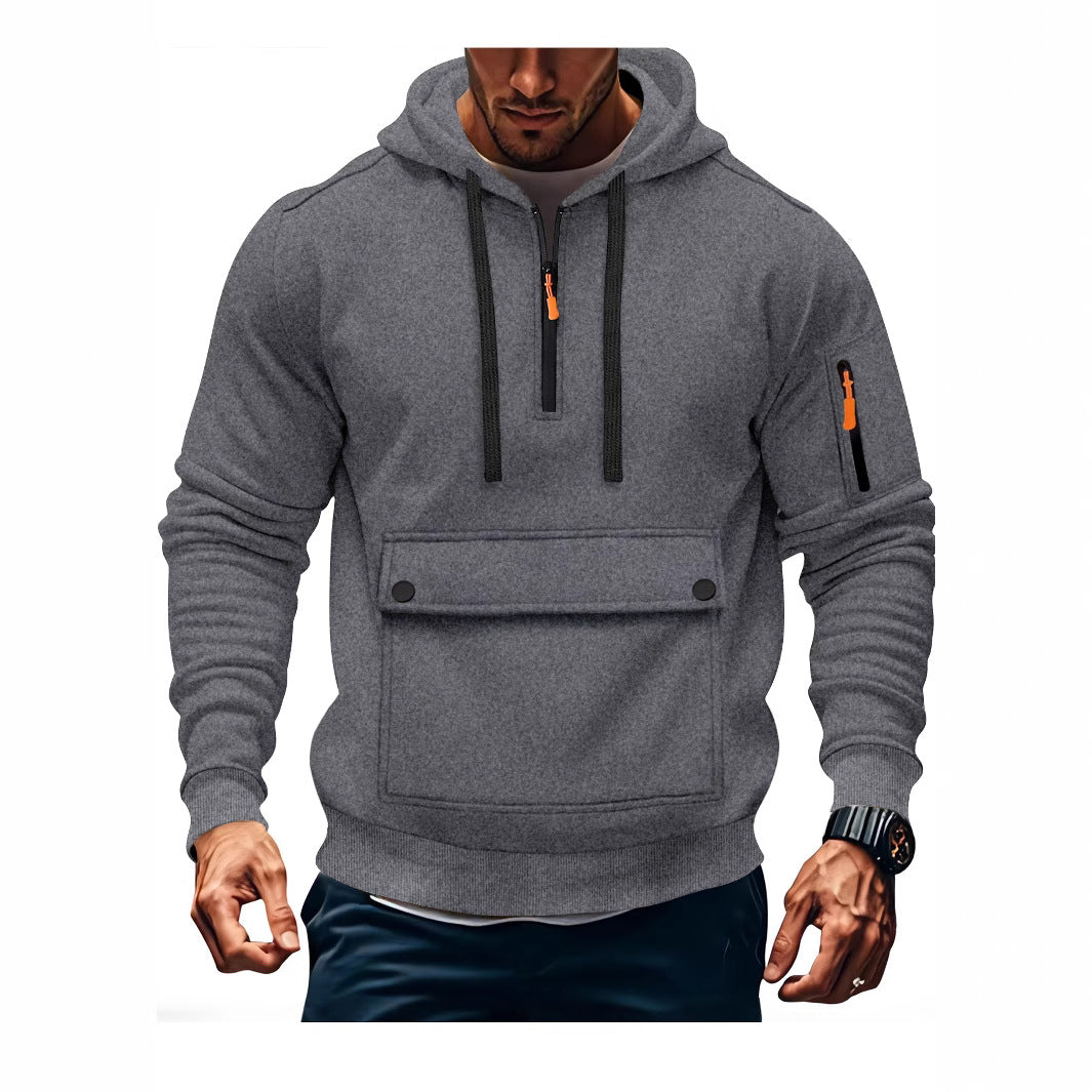 Herren lässige Kapuzenpullover mit praktischen Taschen Echoarchiv