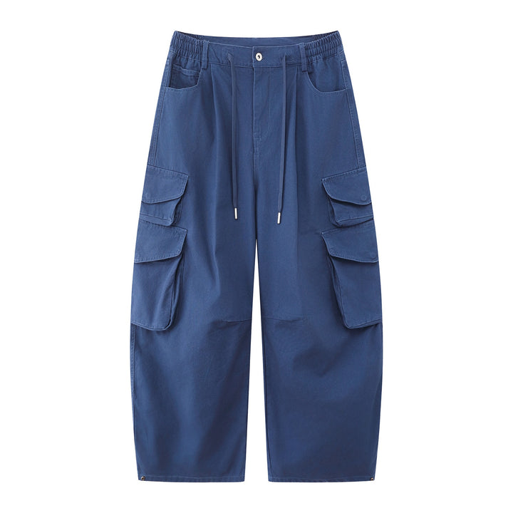 Damen Utility-Cargo-Culotte mit weitem Bein, elastischem Bund und Pattentaschen Echoarchiv