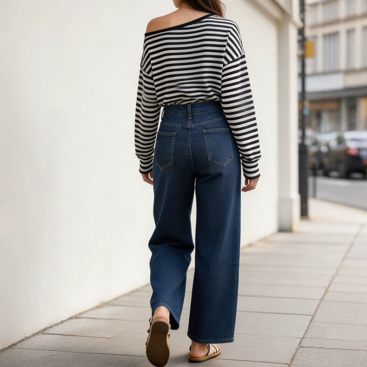 Damen nan High‑Waist Wide‑Leg-Jeans mit weitem Bein und klassischem Five‑Pocket-Schnitt Echo Archiv
