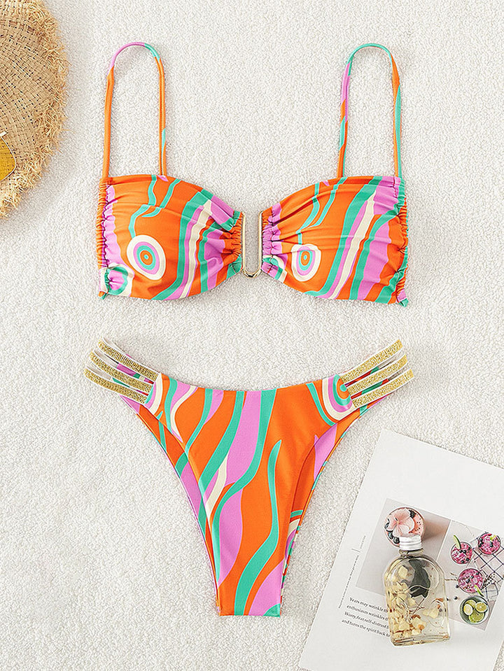 Damen Bikini mit auffälligem Wellendesign Echo Archiv