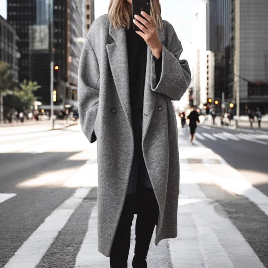 Damen Oversized Wollmantel Echoarchiv