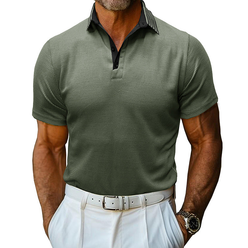 Herren Sportliches Poloshirt mit atmungsaktiven Mesh-Eigenschaften und elegantem Kragen Echoarchiv
