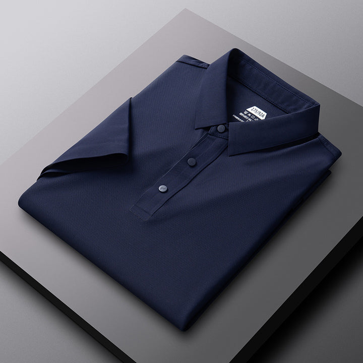 Herren atmungsaktives Poloshirt mit strukturiertem Gewebe Echoarchiv