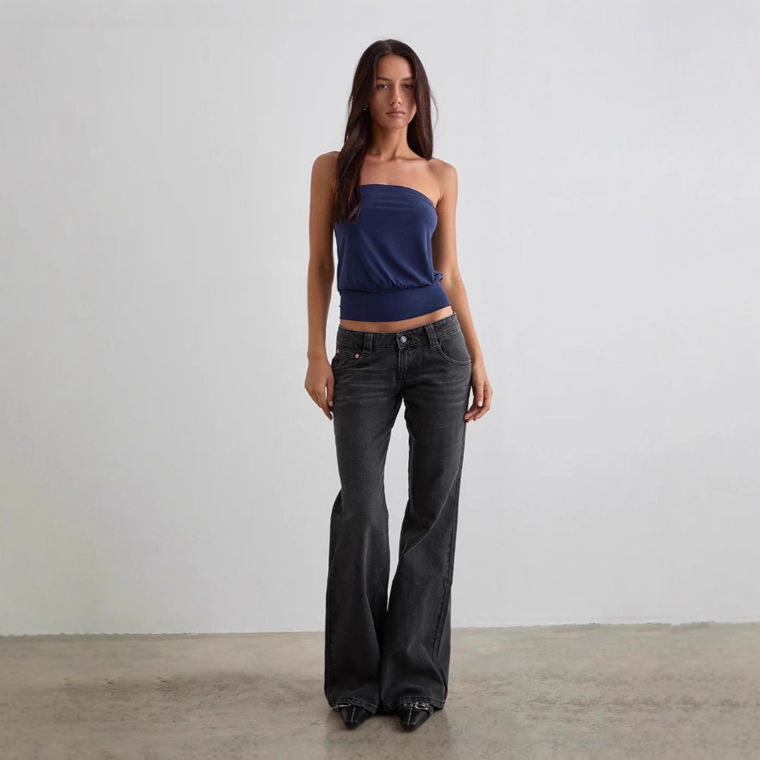 Damen bootcut Jeanshose mit hohem Bund und modischem Schnitt Echo Archiv