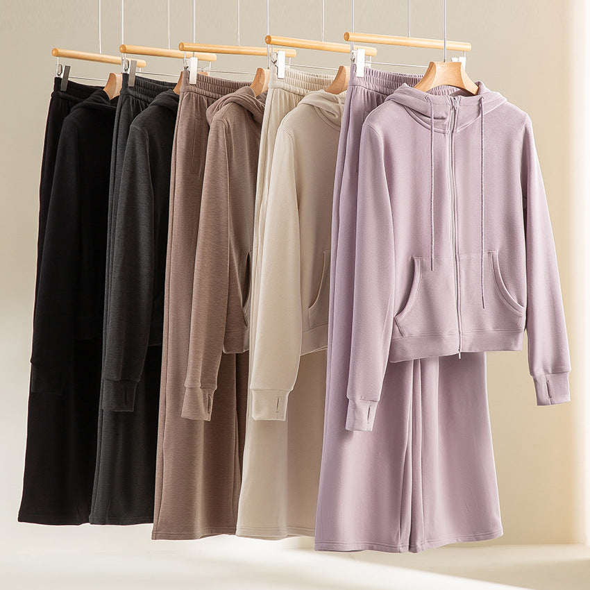 Damen weite Lounge-Hose mit elastischem Bund und Eingrifftaschen Echoarchiv