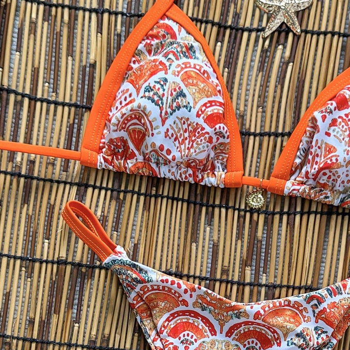 Damen Triangel-Bikini mit verspieltem Ornamentmuster Echo Archiv