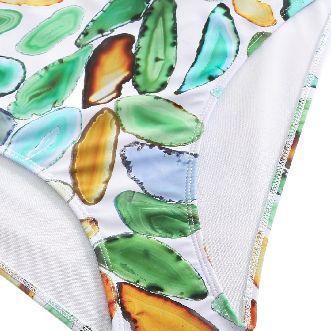 Damen Bikiniset mit raffiniertem Oberteil und hohem Beinausschnitt Echo Archiv
