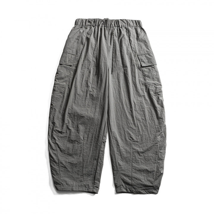 Unisex Weite Cropped Cargo-Hose mit elastischem Bund, Tunnelzug und aufgesetzten Taschen Echo Archiv