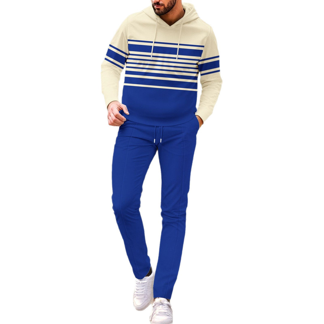 Herren Sportiver Hoodie mit strukturiertem Design und modischen Streifen Echoarchiv