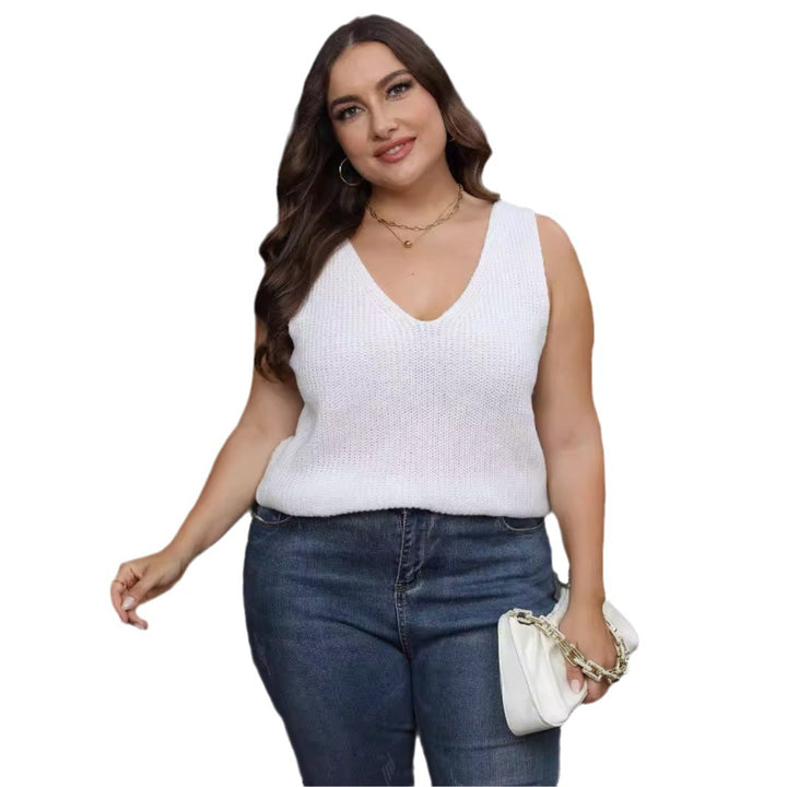 Damen luftiges Stricktop mit V-Ausschnitt Echo Archiv