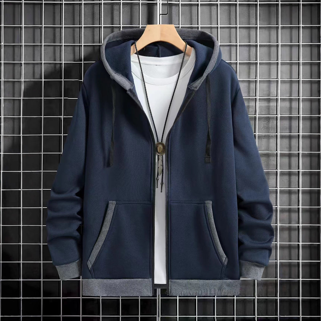 Herren Gemütlicher Kapuzenpullover mit Reißverschluss und praktischen Taschen Echoarchiv