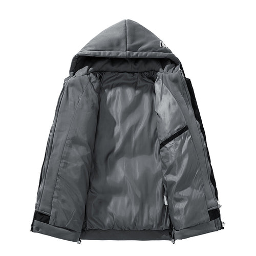 Herren Sportliche Outdoor-Daunenjacke mit verstellbarer Kapuze Echoarchiv