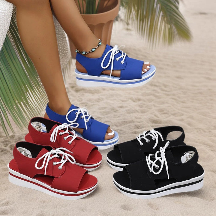Damen Sportliche Sneaker-Sandalen mit offenem Zehenbereich und modischem Obermaterial Echo Archiv