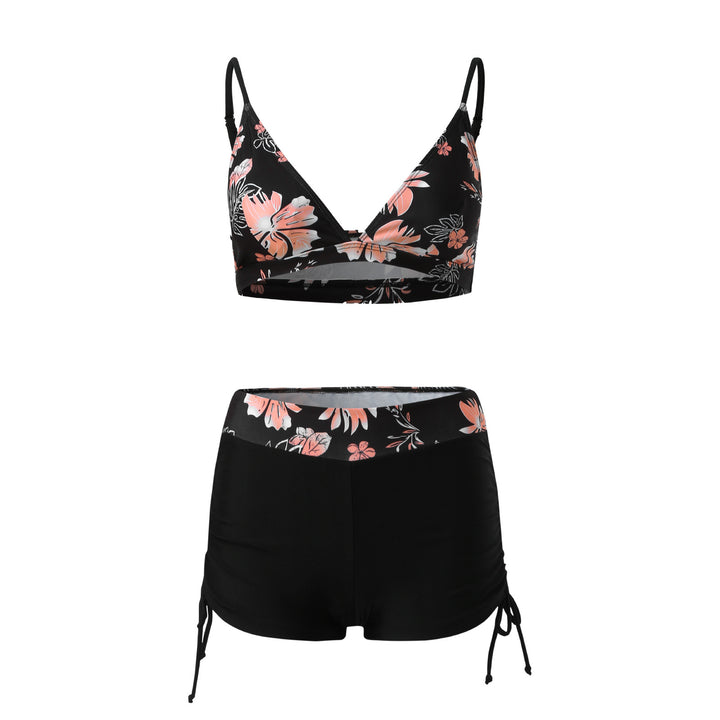 Damen Bikini-Set mit modischem Oberteil und hoch geschnittenen Shorts Echo Archiv