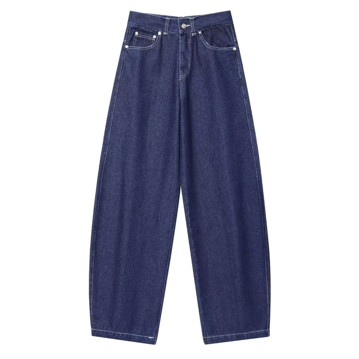 Damen Hochtaillierte Cropped-Jeans mit weitem Bein, Used‑Effekt und klassischen Taschen Echo Archiv