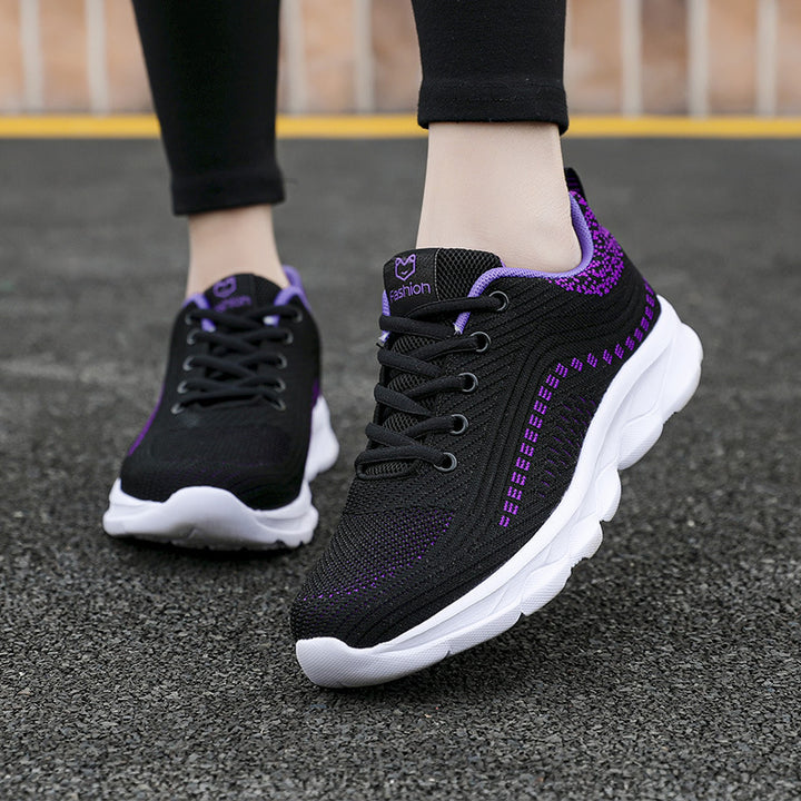 Damen nan ultraleichter Komfort-Gehsneaker für Alltag und Freizeit mit nahtlosem Strickobermaterial, reaktionsfreudiger Luftkissen-Zwischensohle und gepolstertem Fersenkragen Echo Archiv