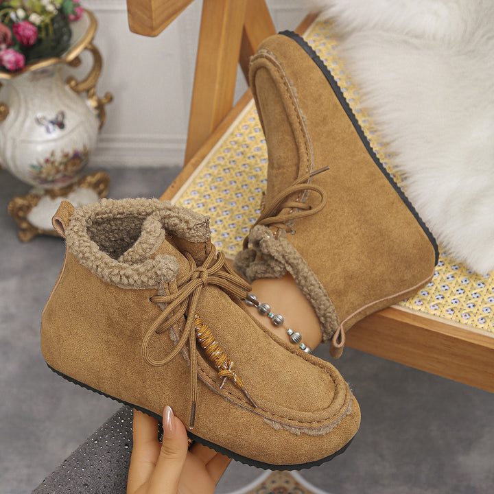 Damen Gefütterte Ankle-Boots im Mokassinstil mit Teddyfutter und profilierter Gummisohle Echo Archiv