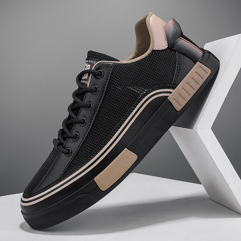 Unisex leichte Retro-Cupsohlen-Sneaker mit atmungsaktivem Mesh, gepolstertem Komfortfußbett und griffiger Gummilaufsohle – Norré