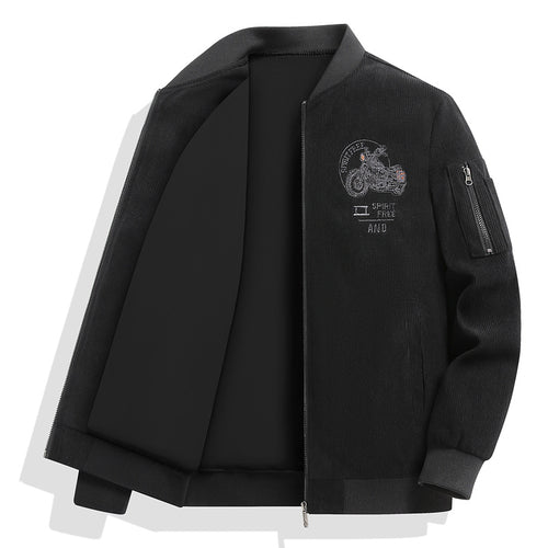 Herren Modische Bomberjacke mit stylischem Motorrad-Design Echo Archiv
